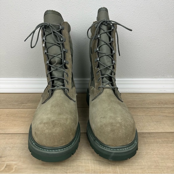 NWOT Mondo PT Sage Green Steel Toe Vibram Combat Boots UFCW 8430 - Size 15.5 - Picture 2 of 14